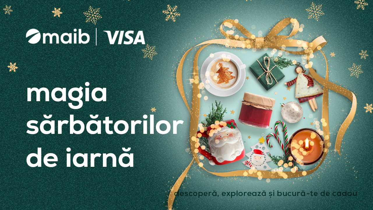 Bucura-te de „Magia sarbatorilor de iarna” cu maib si Visa