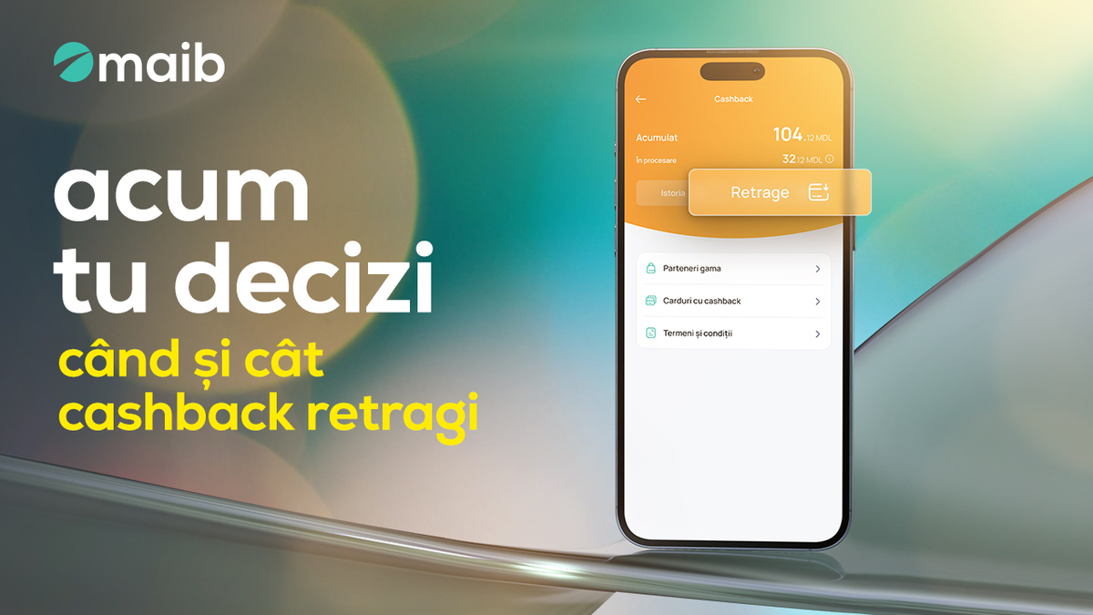 Un nou beneficiu maib gama: acum tu decizi când si ce cashback retragi