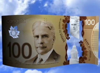 Canada pune în circulatie bancnote din plastic.