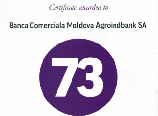 Moldova Agroindbank a cunoscut o evolutie fulminanta în „TOP 100 SEE”