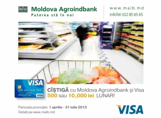 Moldova Agroindbank si Visa îsi bucura clientii