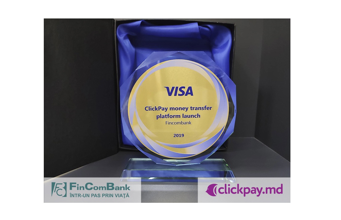 FinComBank, premiata de VISA pentru lansarea platformei unice în Moldova, clickpay.md