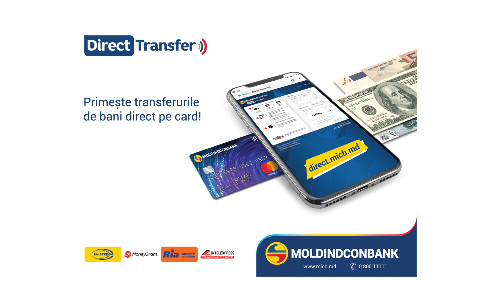 Acum poti primi transferurile MoneyGram direct pe cardul Moldindconbank