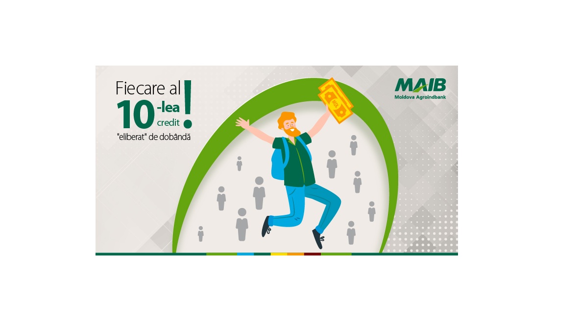 Uimitor. Fiecare al 10-lea credit este „eliberat” de dobânda doar la Moldova Agroindbank